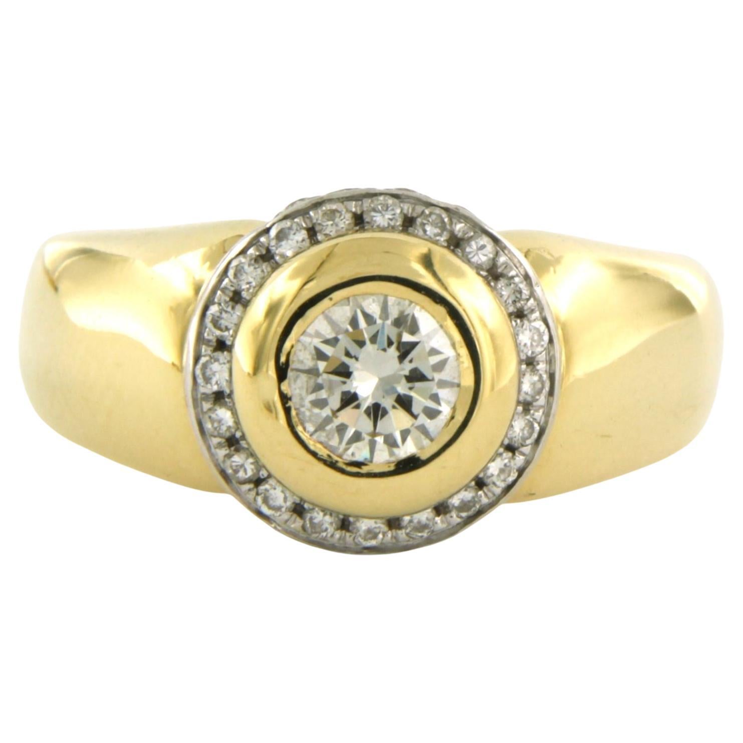 Ring mit Diamanten aus 18 Karat zweifarbigem Gold