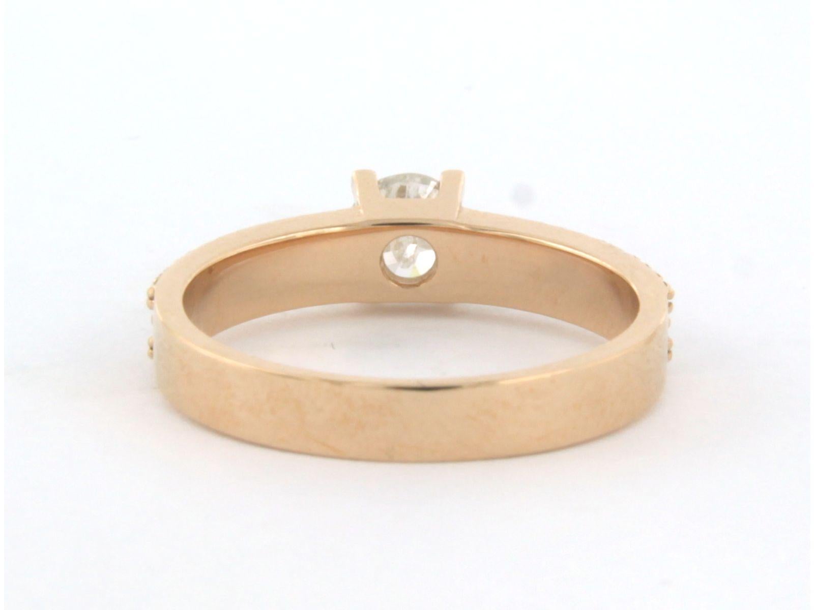 Women's Ring with diamonds 18k pink gold For Sale