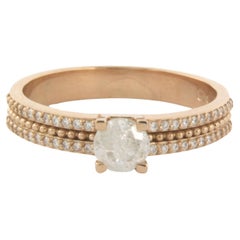 Ring with diamonds 18k pink gold