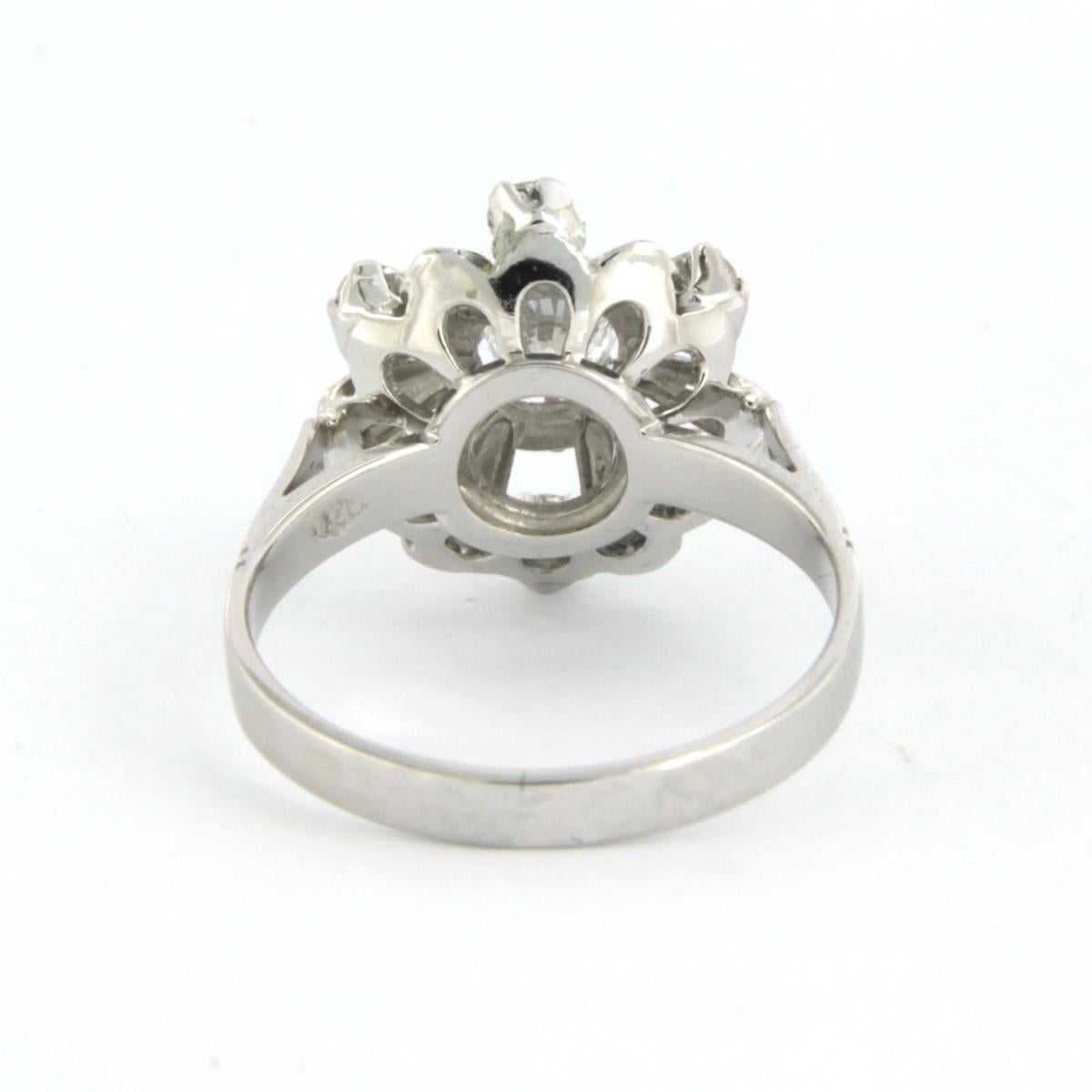 Ring with diamonds 18k white gold In Good Condition For Sale In The Hague, ZH