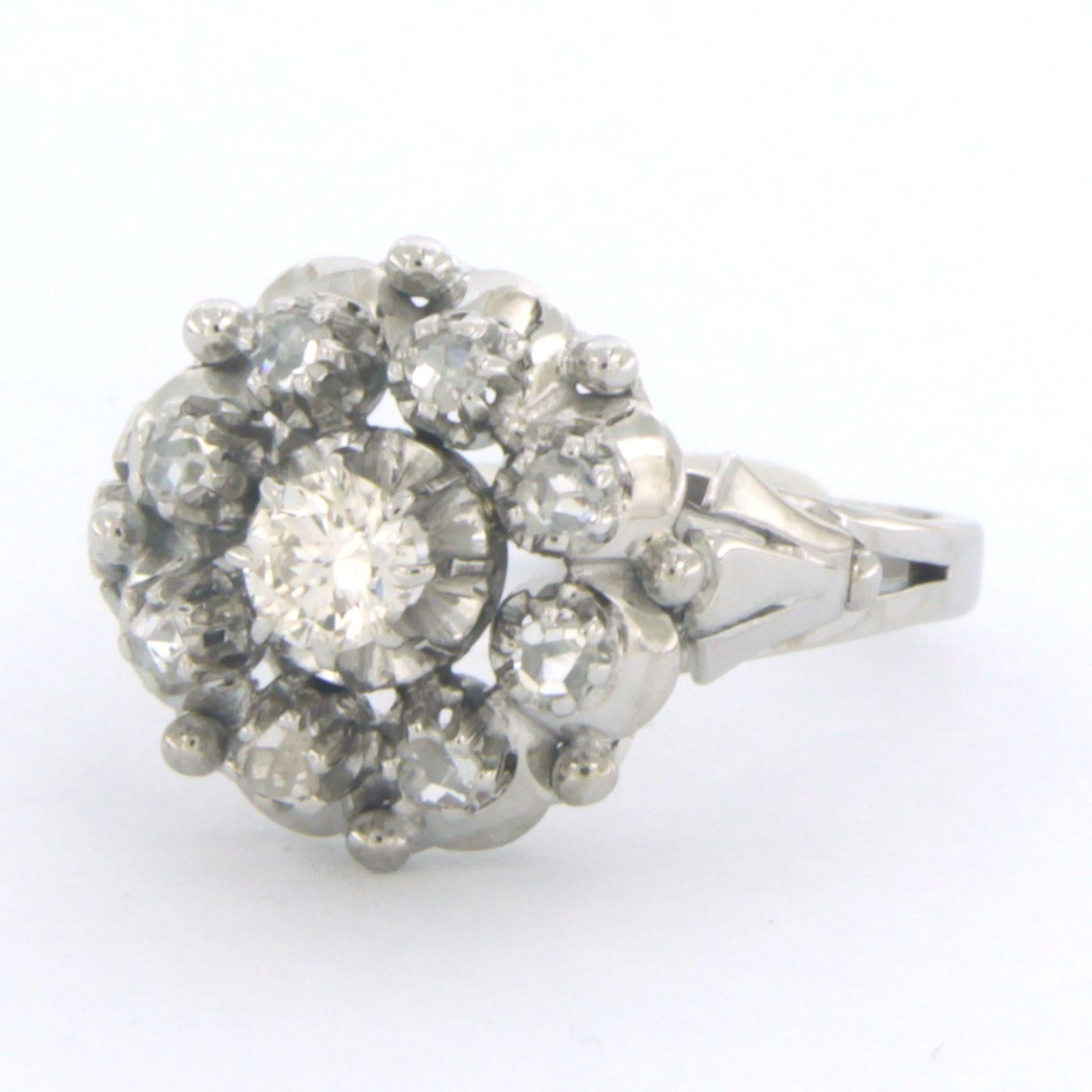 Ring with diamonds 18k white gold In Good Condition In The Hague, ZH