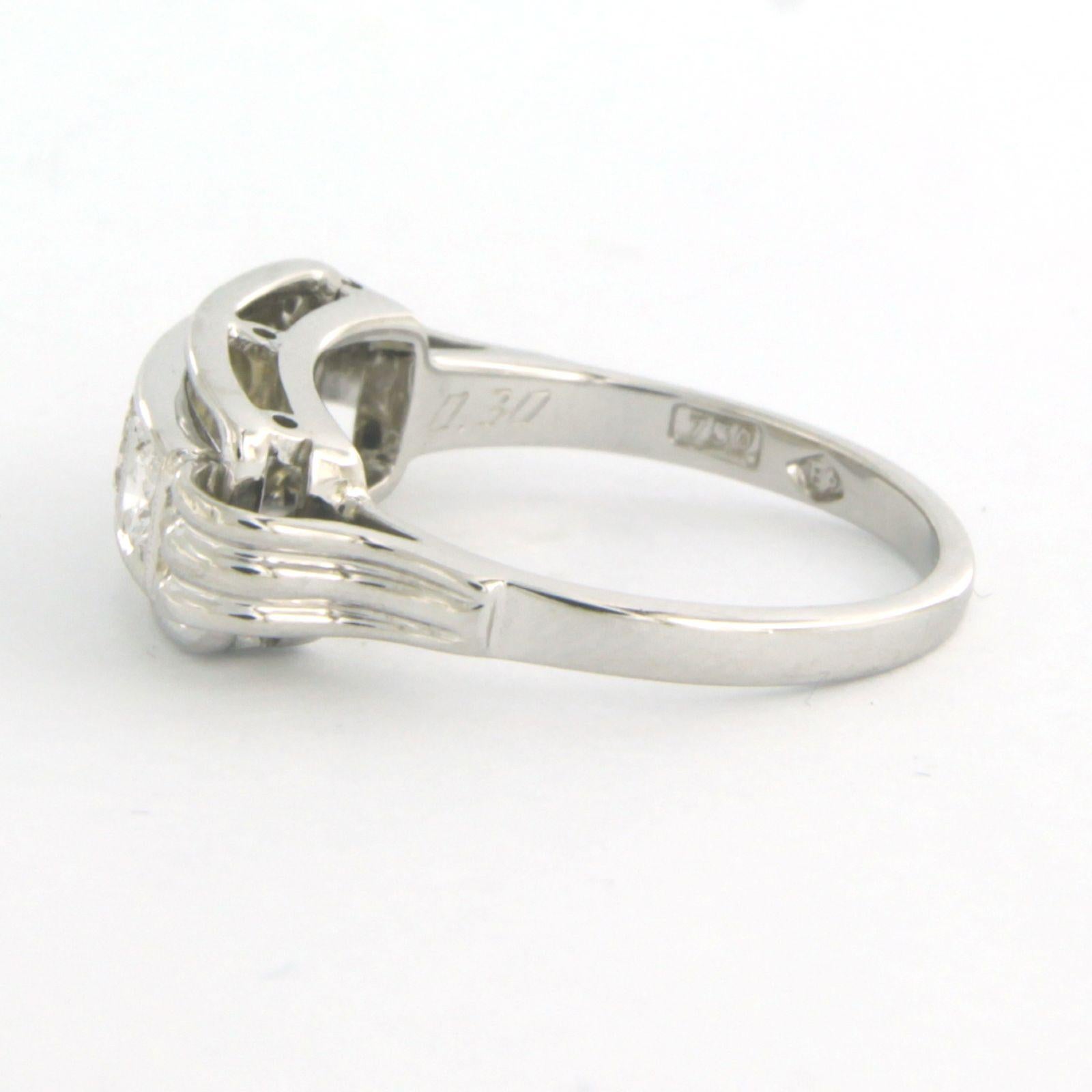 Ring with diamonds 18k white gold In Good Condition In The Hague, ZH