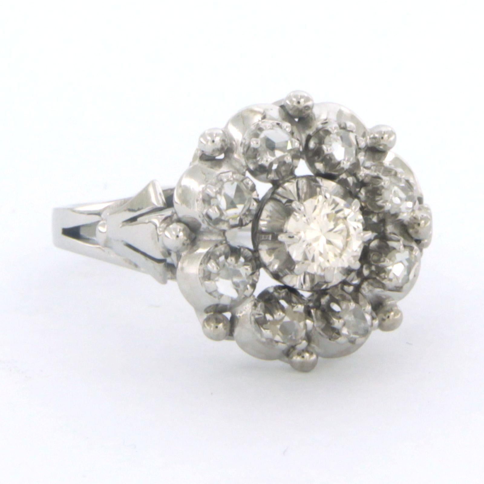 Women's Ring with diamonds 18k white gold For Sale