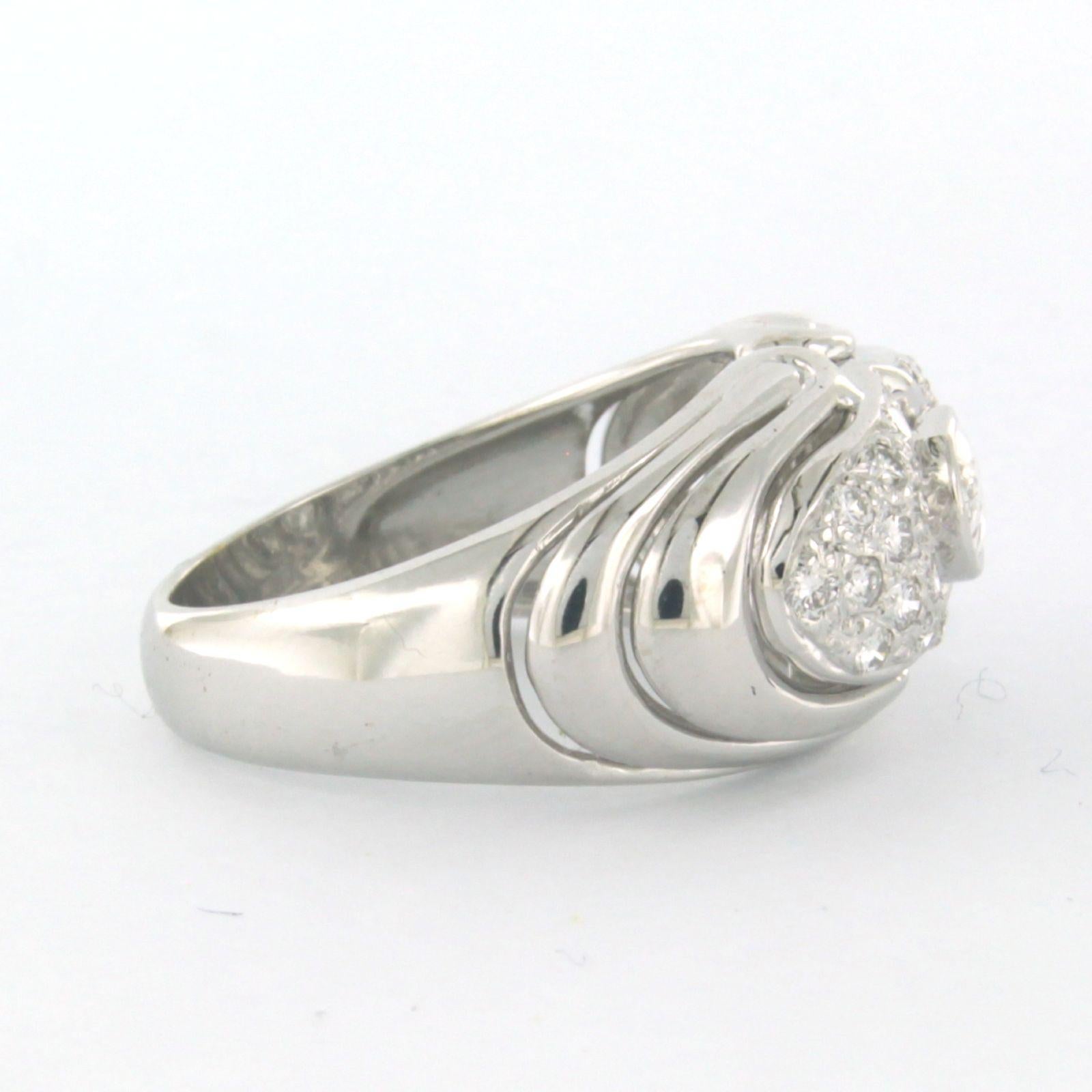 Ring with diamonds 18k white gold For Sale 1