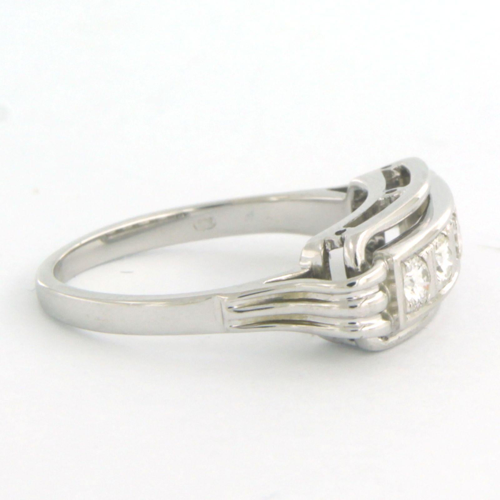 Ring with diamonds 18k white gold For Sale 1