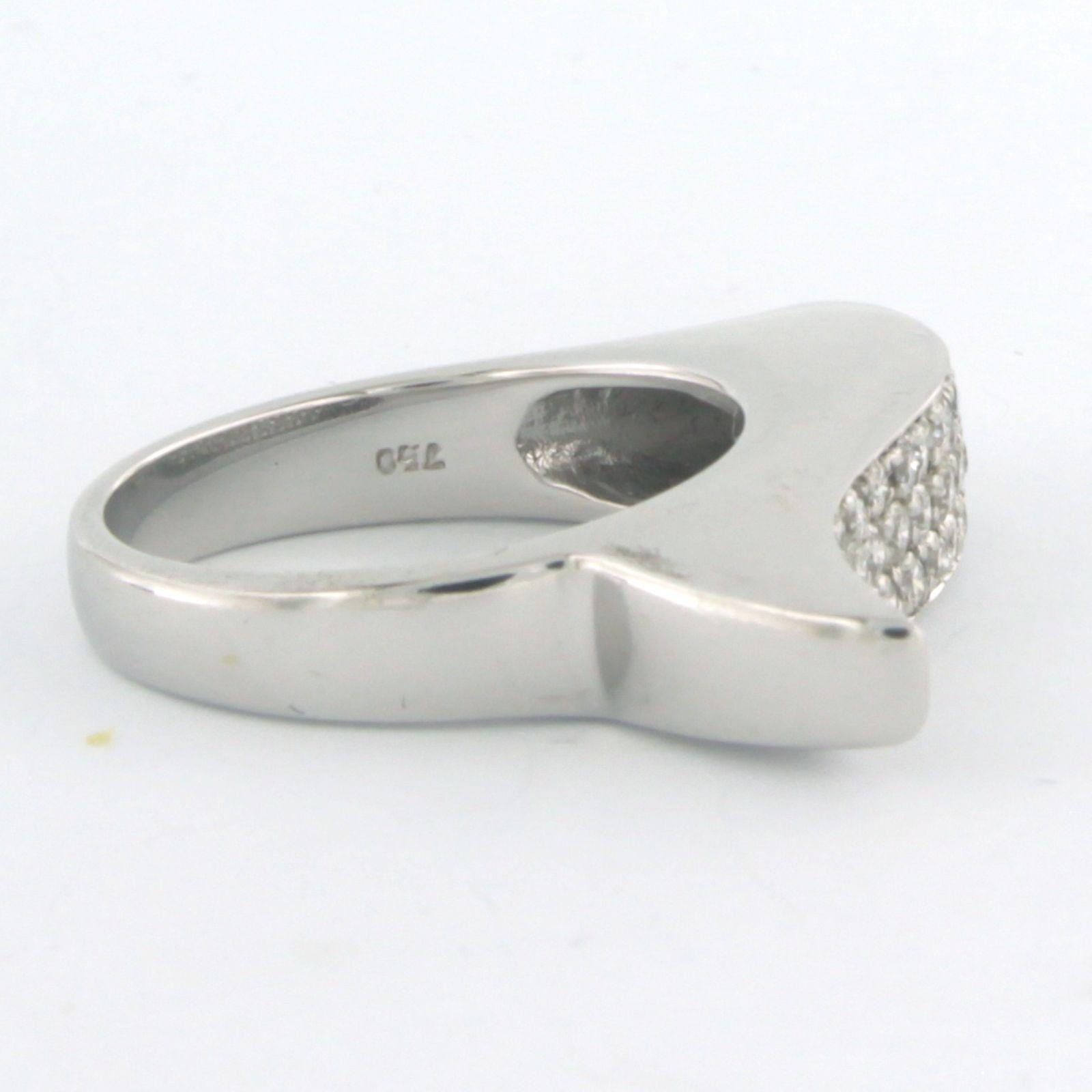 Ring with diamonds 18k white gold For Sale 1