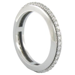 Ring with diamonds 18k white gold