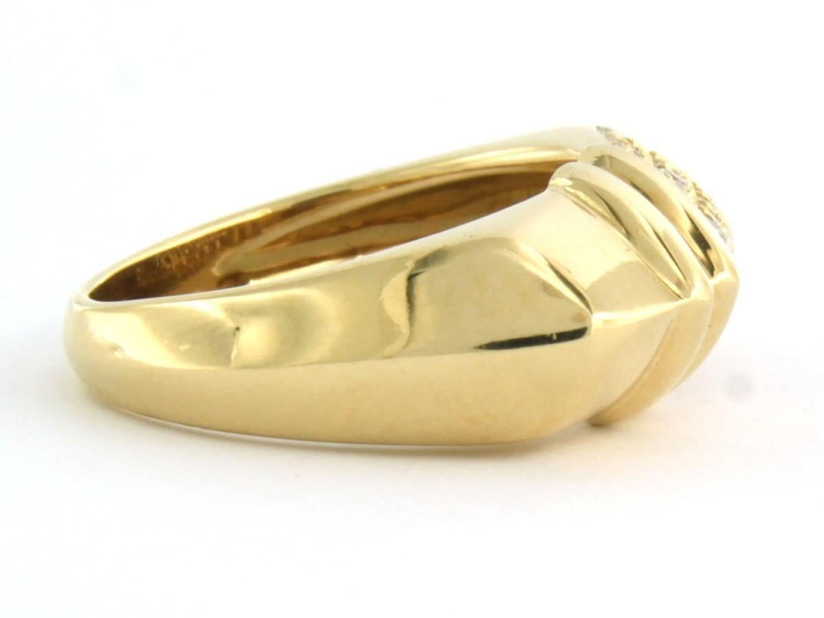 Women's Ring with diamonds 18k yellow gold  For Sale