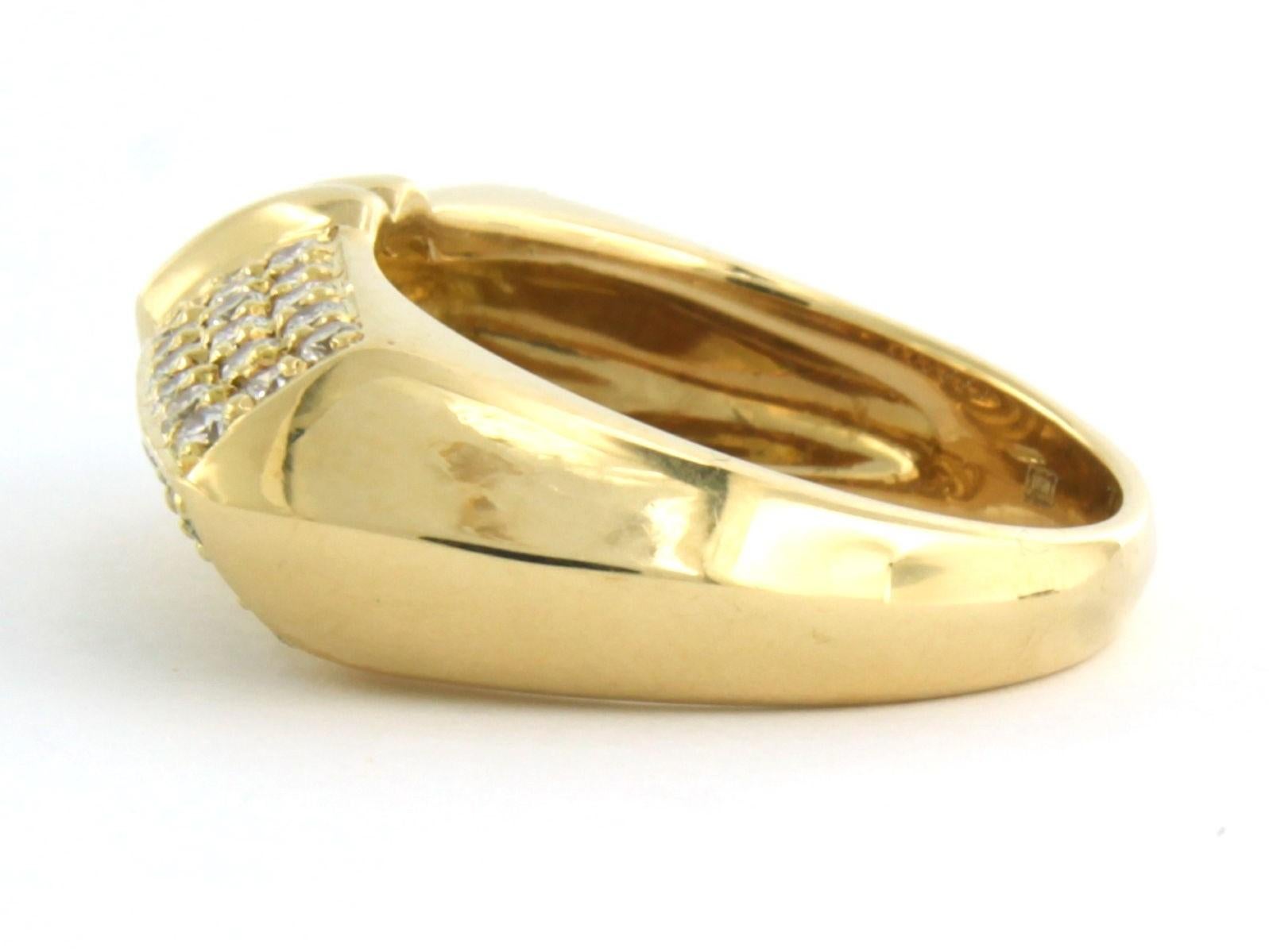 Ring with diamonds 18k yellow gold  For Sale 1