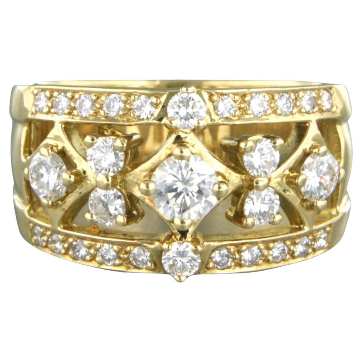 Ring with diamonds 18k yellow gold