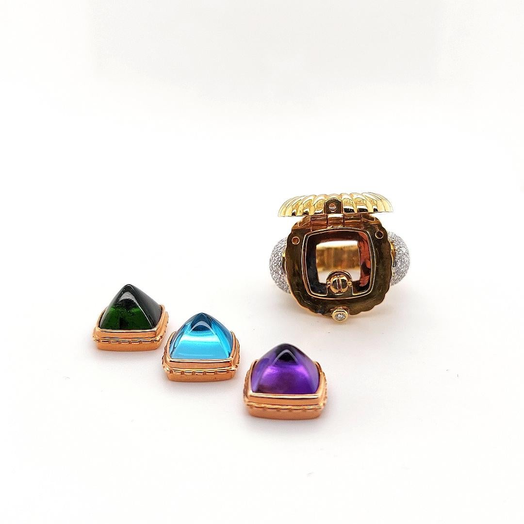 ring with interchangeable stones