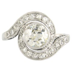 Ring with diamonds 950 Platinum