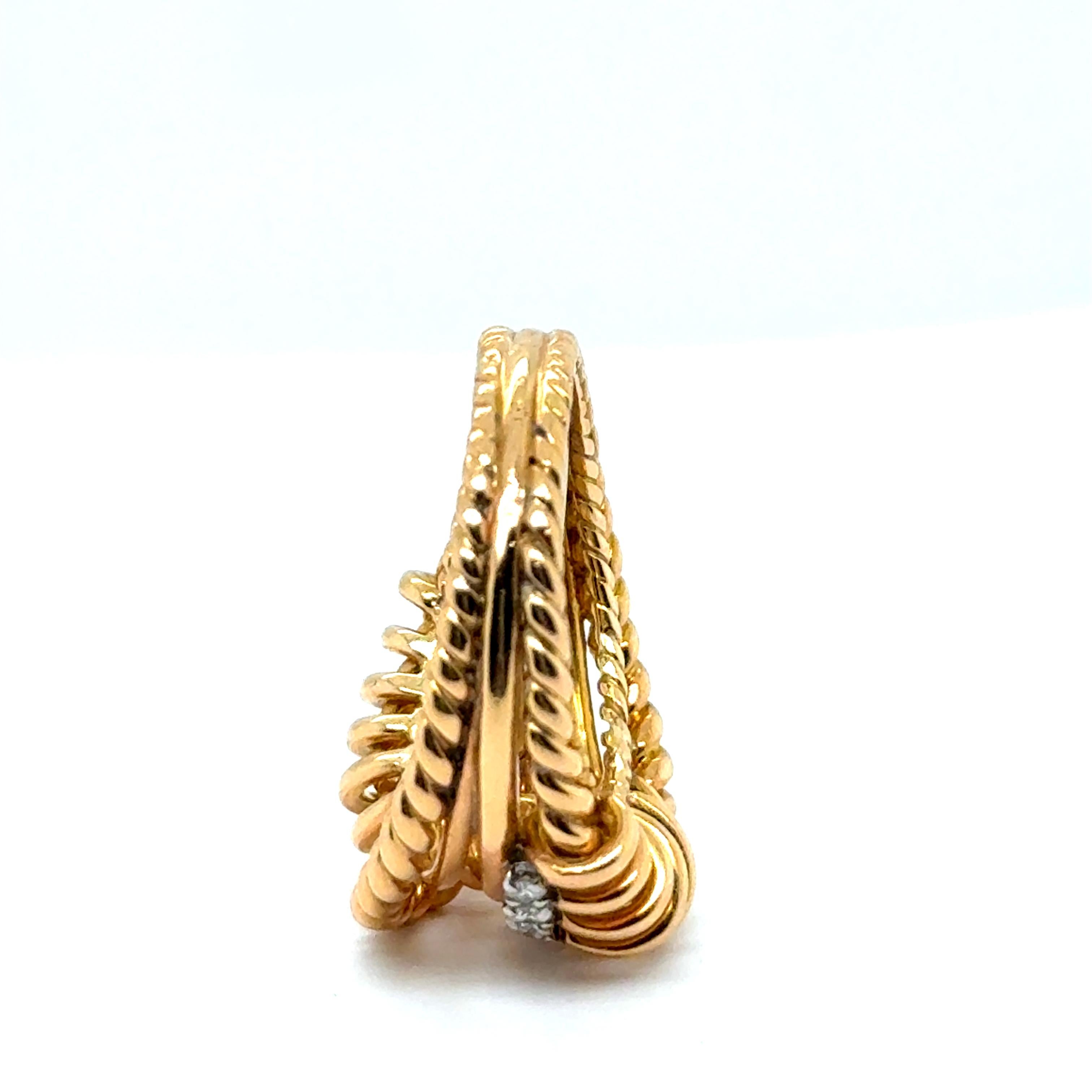 Ring with Diamonds in 18 Karat Red Gold by Gübelin For Sale 4