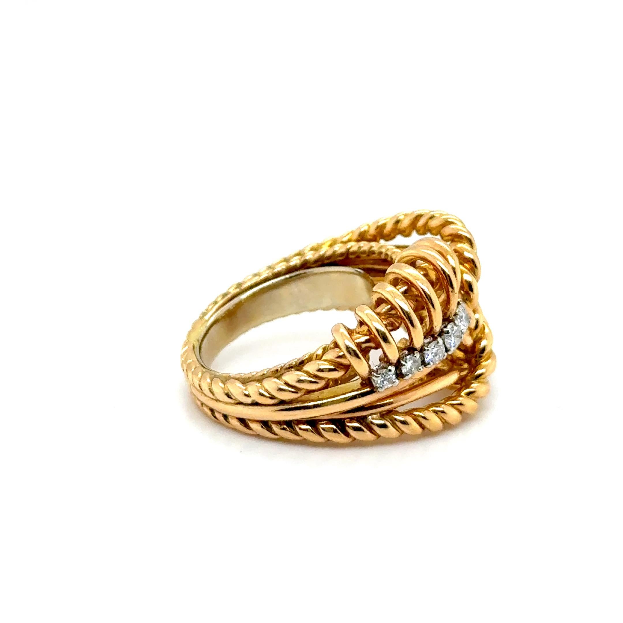 Ring with Diamonds in 18 Karat Red Gold by Gübelin For Sale 5