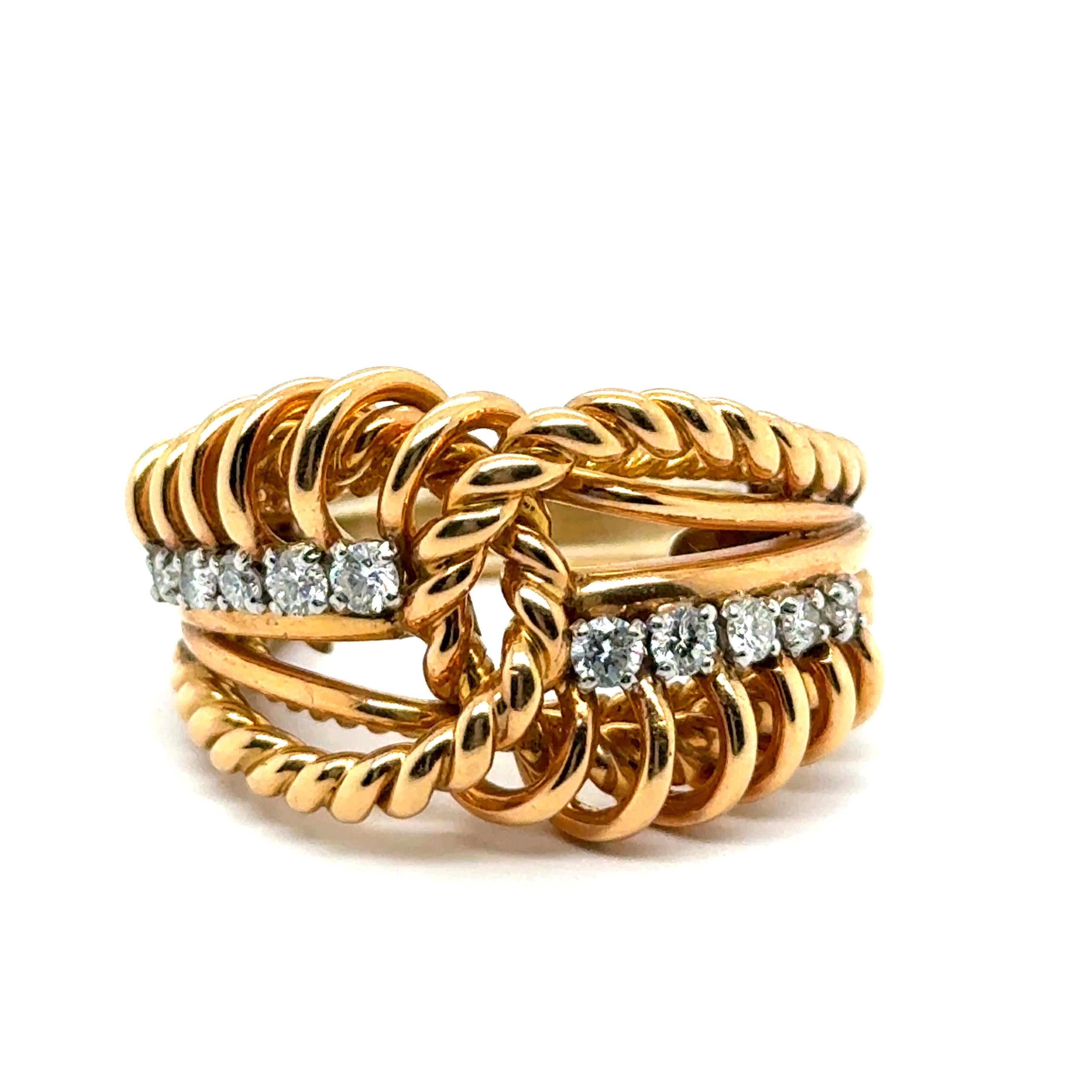 Ring with Diamonds in 18 Karat Red Gold by Gübelin For Sale 10