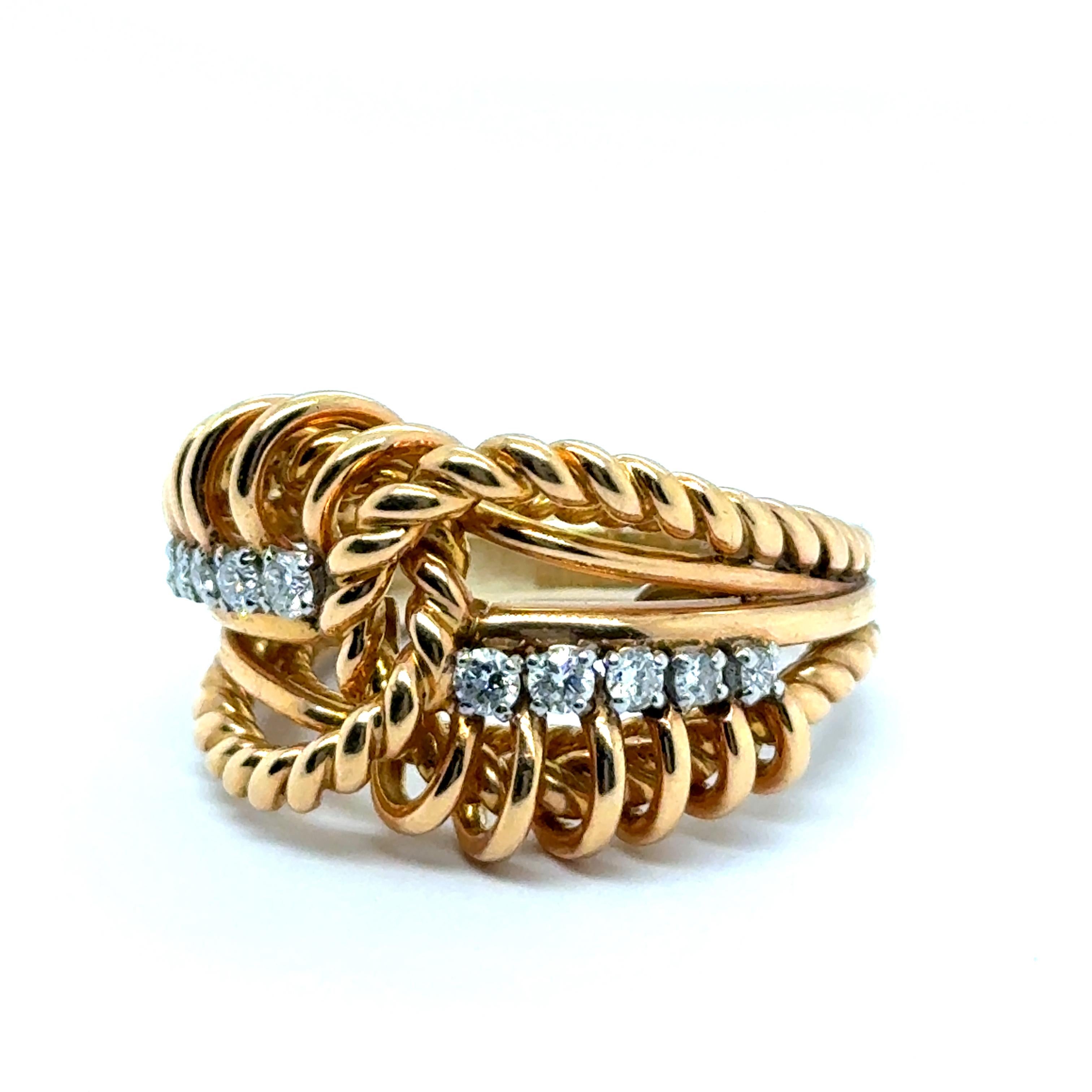 Ring with Diamonds in 18 Karat Red Gold by Gübelin For Sale 11
