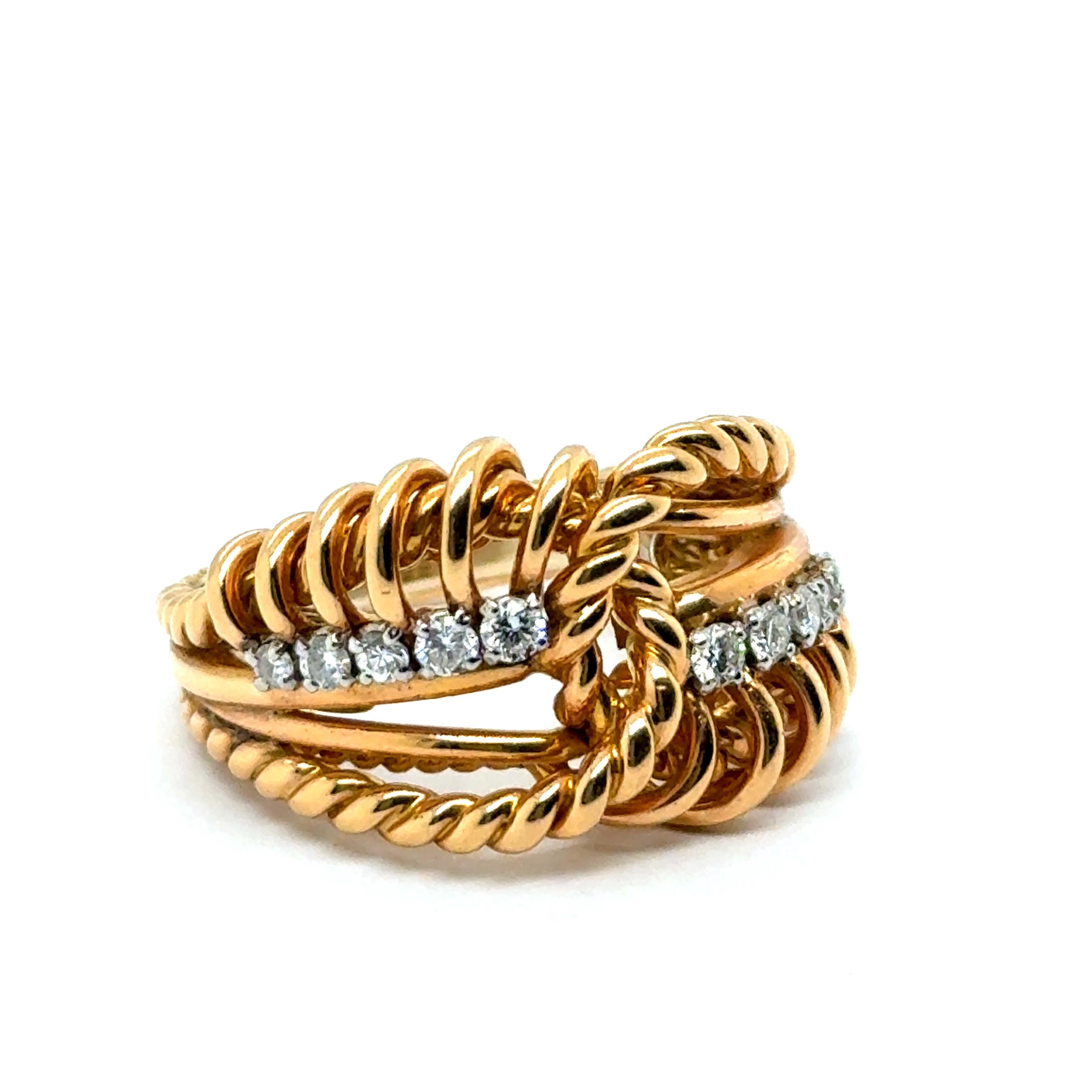 Ring with Diamonds in 18 Karat Red Gold by Gübelin For Sale 1