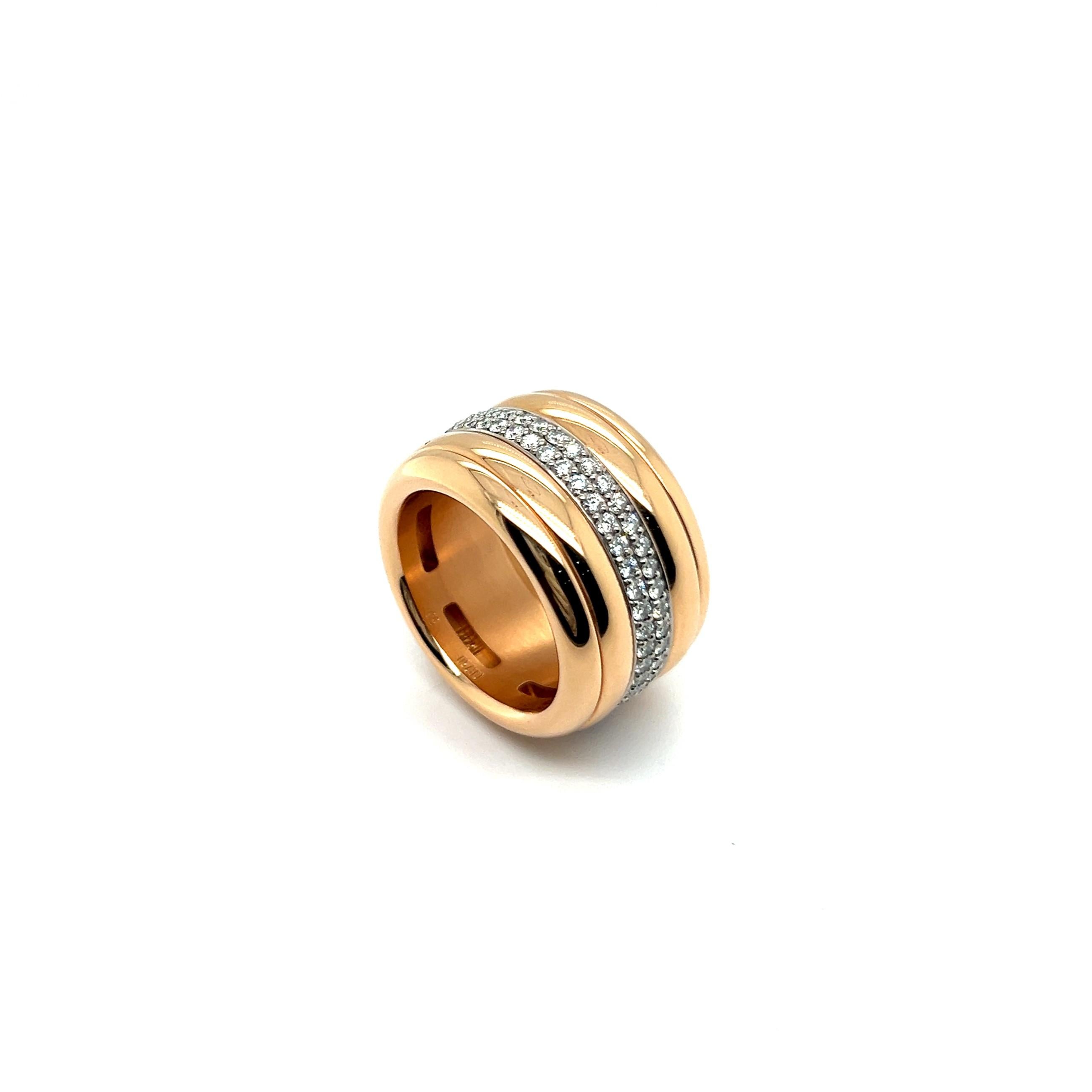 Ring mit Diamanten aus 18 Karat Rot- und Weißgold von Bucherer  im Angebot 4