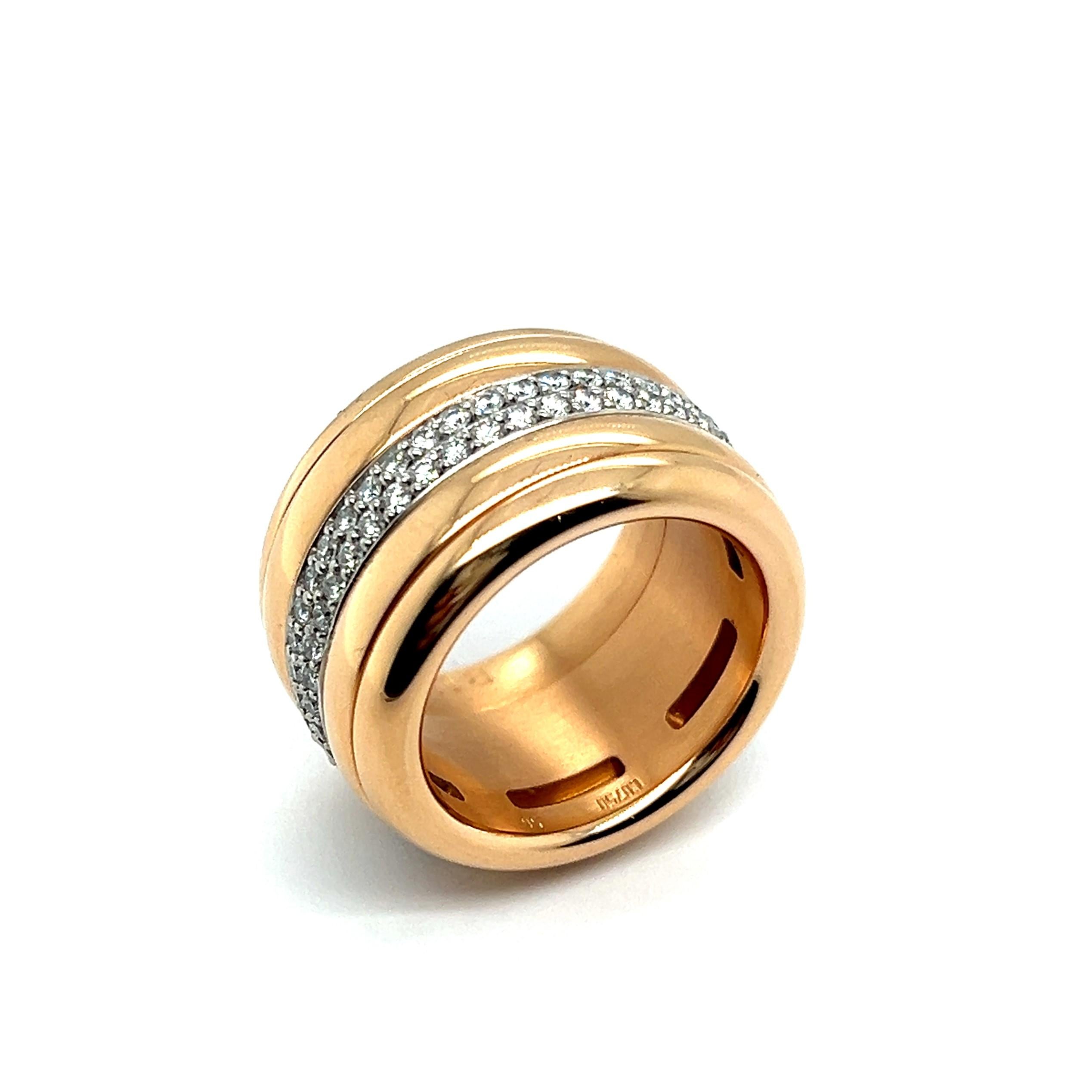 Ring mit Diamanten aus 18 Karat Rot- und Weißgold von Bucherer  im Angebot 6