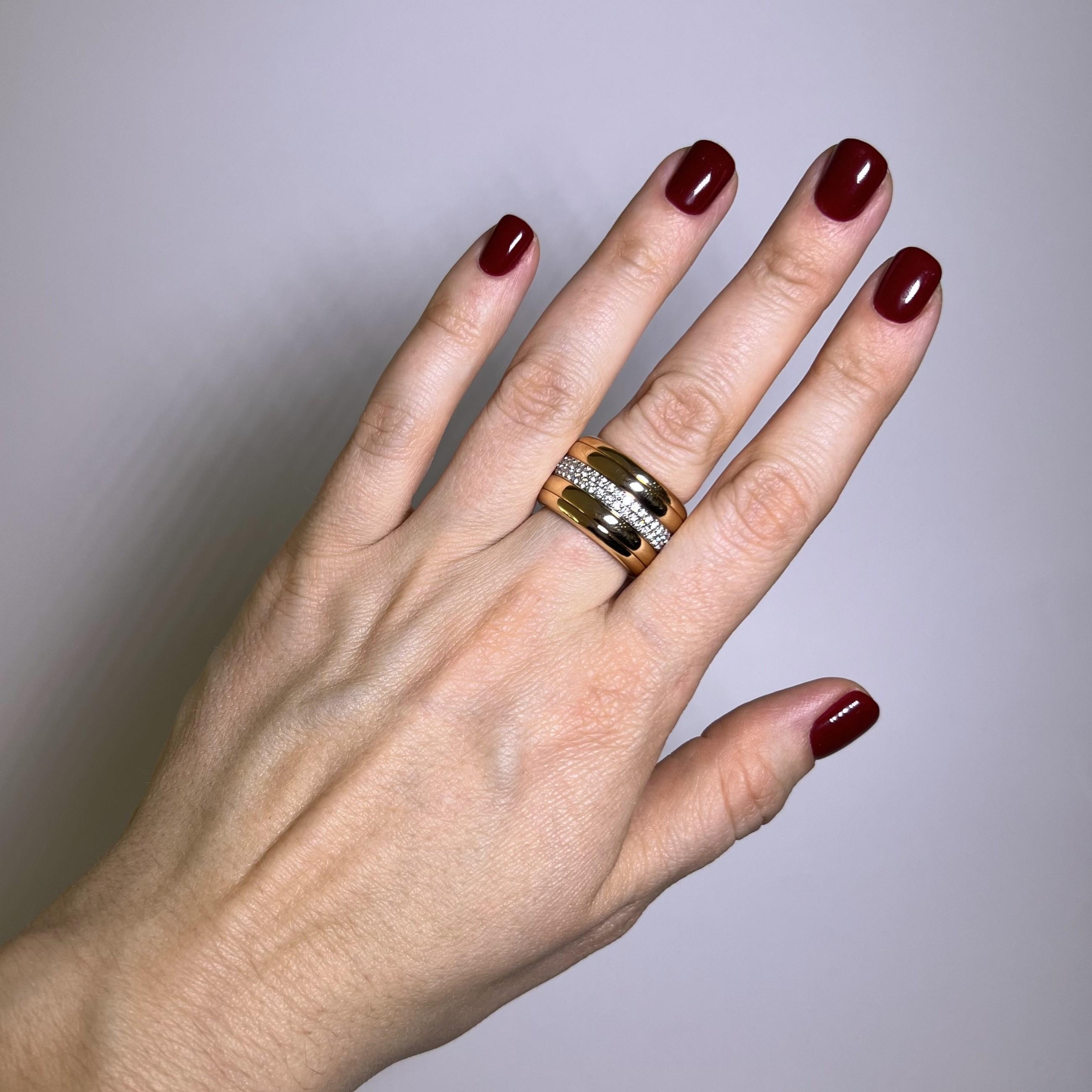Ring mit Diamanten aus 18 Karat Rot- und Weißgold von Bucherer  im Angebot 11