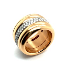 Ring with Diamonds in 18 Karat Red & White Gold by Bucherer