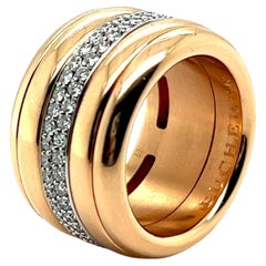 Ring with Diamonds in 18 Karat Red & White Gold by Bucherer 