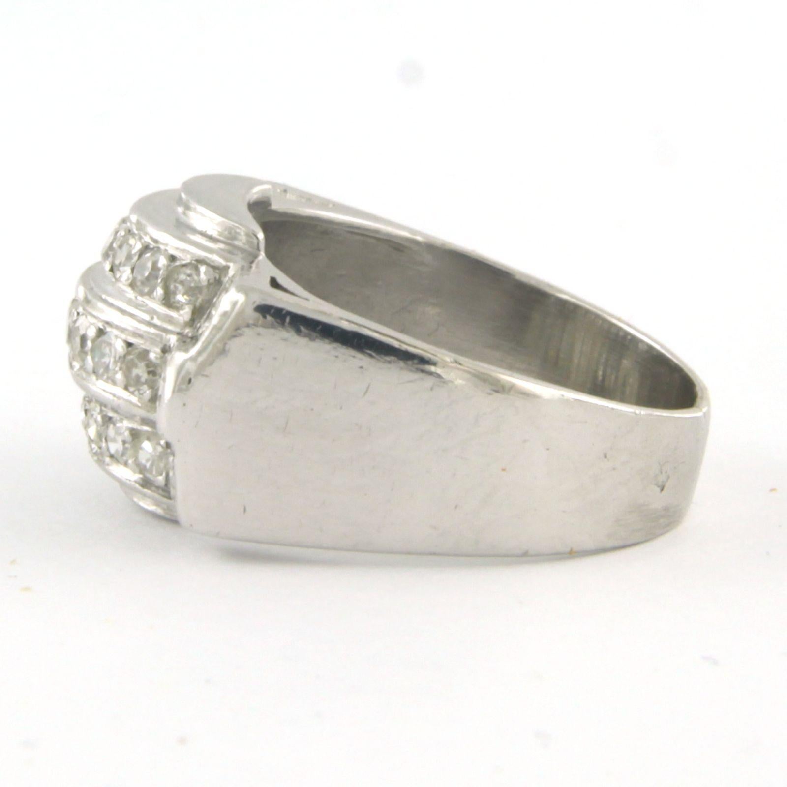 Ring with diamonds Platinum In Good Condition For Sale In The Hague, ZH