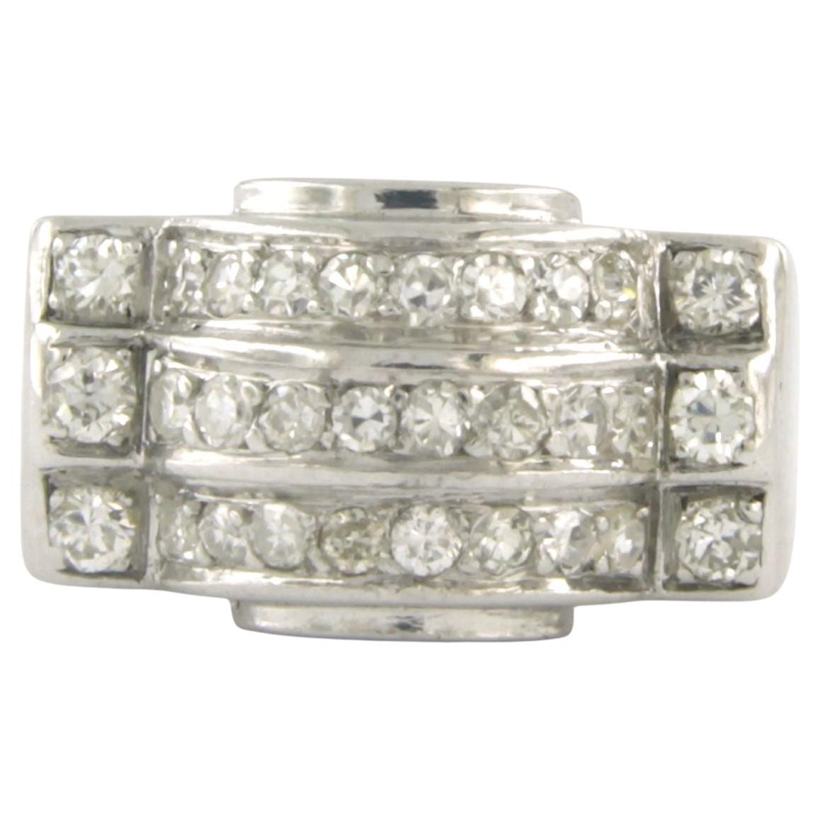 Ring with diamonds Platinum For Sale