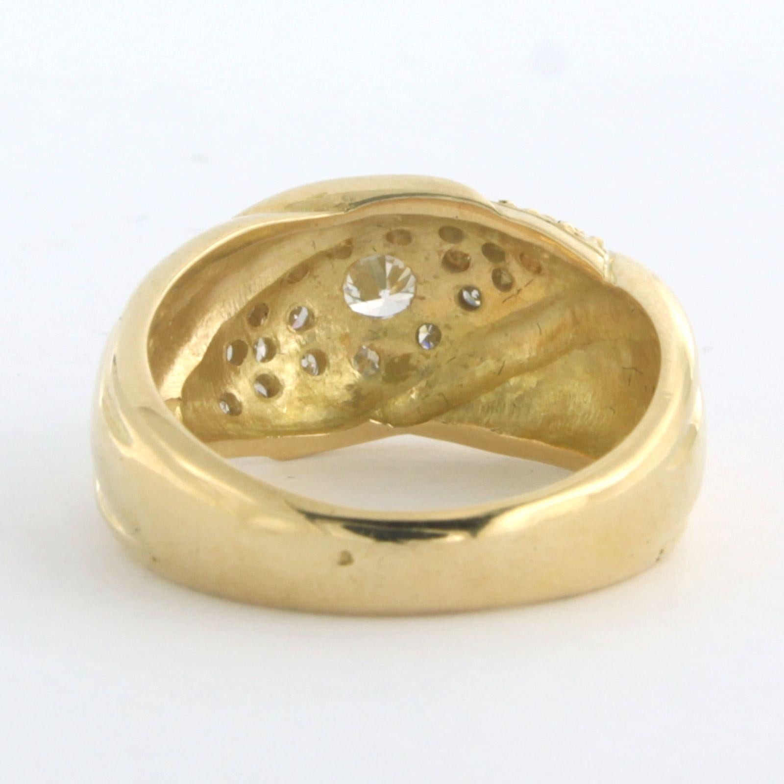 Ring mit Diamanten bis zu 0,50 Karat 18k Gelbgold Damen