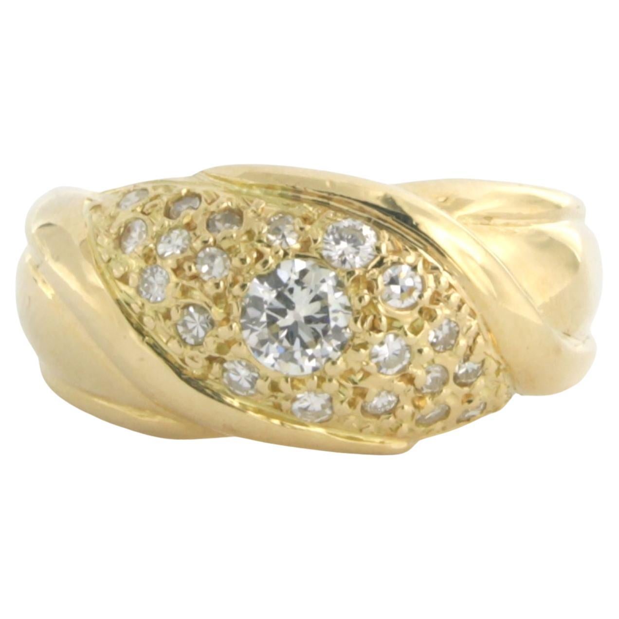Ring with diamonds up to 0.50ct 18k yellow gold
