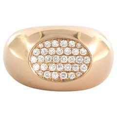 Ring with diamonds up to 0.80ct 14k pink gold