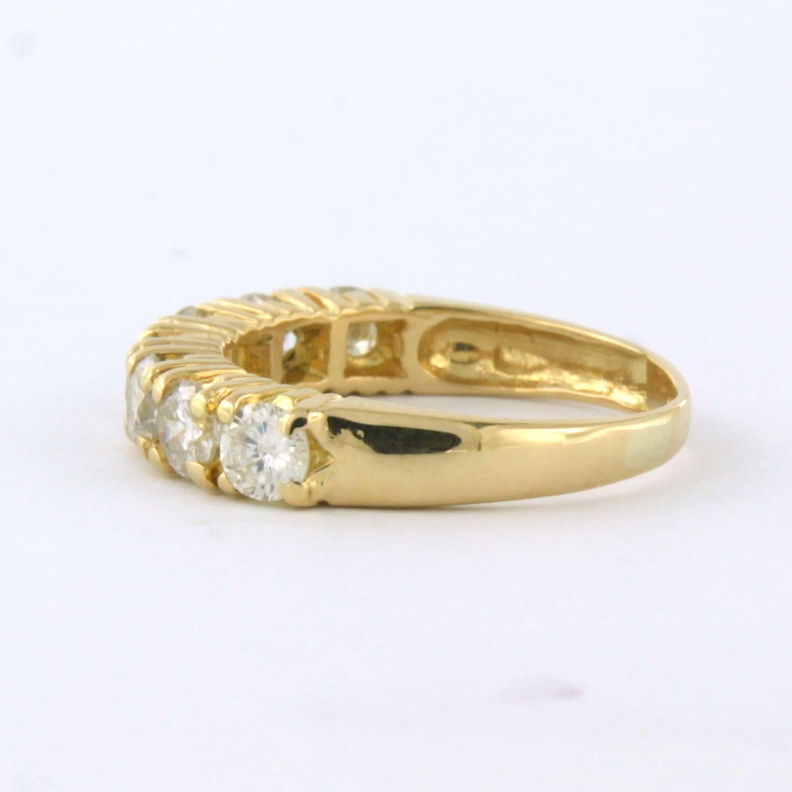 Women's Ring with diamonds up to 0.97ct 18k yellow gold For Sale