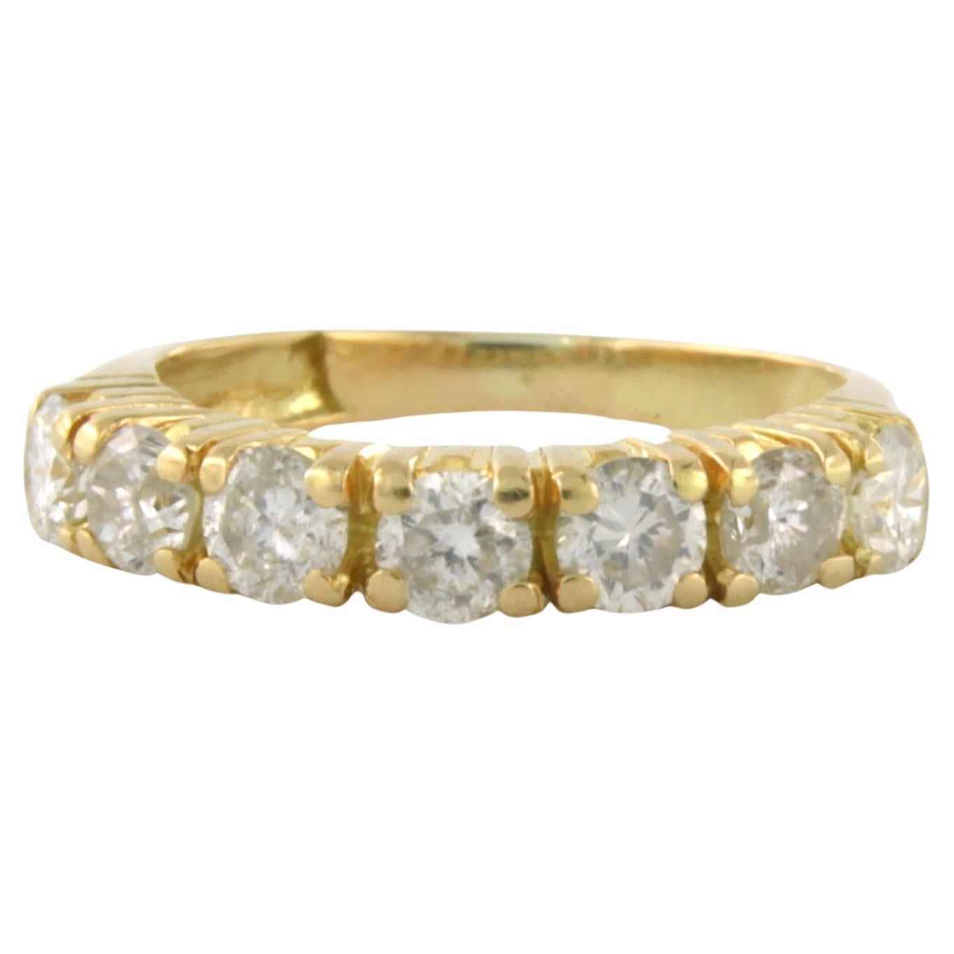 Ring with diamonds up to 0.97ct 18k yellow gold