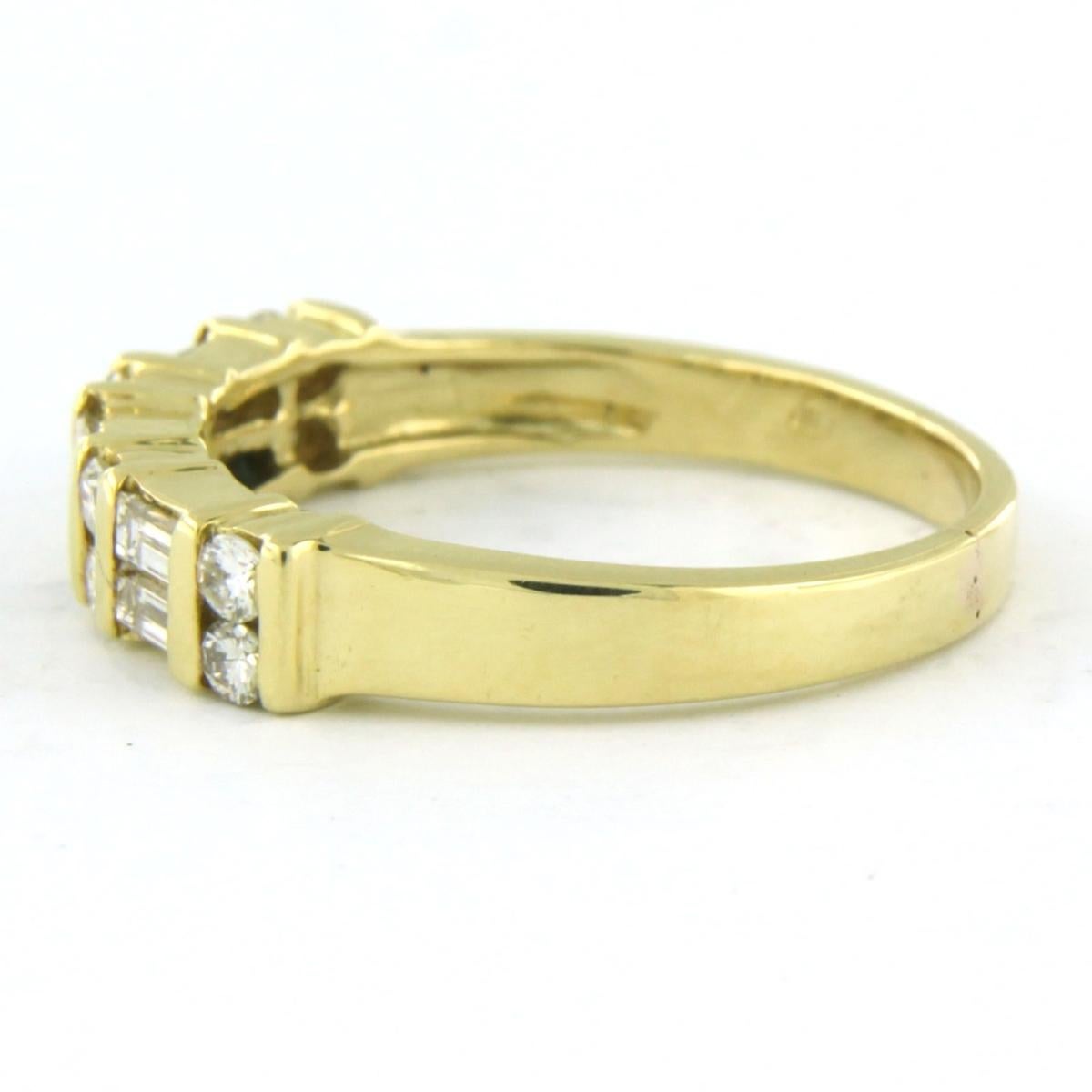 Women's Ring with diamonds up to 1.00ct 18k yellow gold For Sale