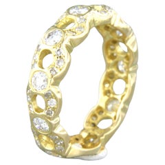 Ring with diamonds up to 1.00ct 18k yellow gold