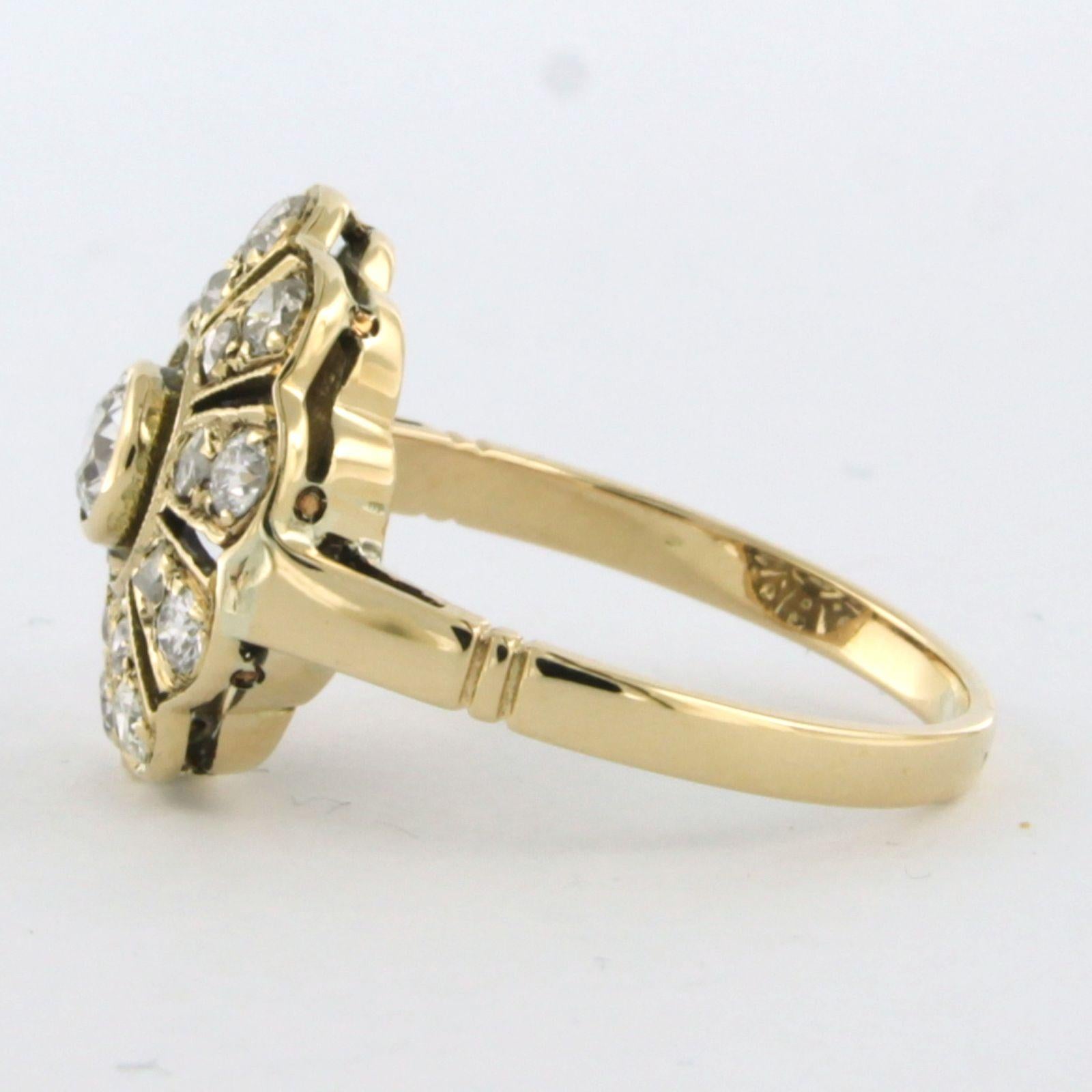 Bague avec diamants jusqu'à 1,00ct 3,7 grammes Or jaune 14k Pour femmes en vente
