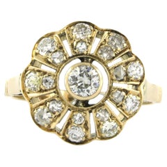 Bague avec diamants jusqu'à 1,00ct 3,7 grammes Or jaune 14k