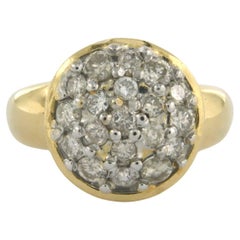 Ring with diamonds up to 1.10ct 18k bicolour gold