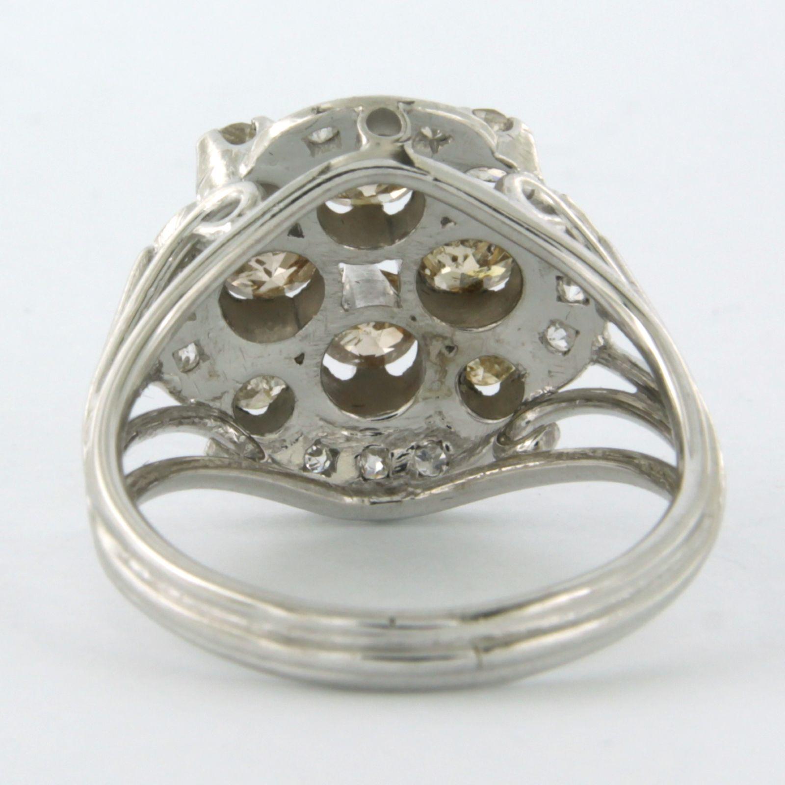 Women's Ring with diamonds up to 2.40ct 18k white gold For Sale