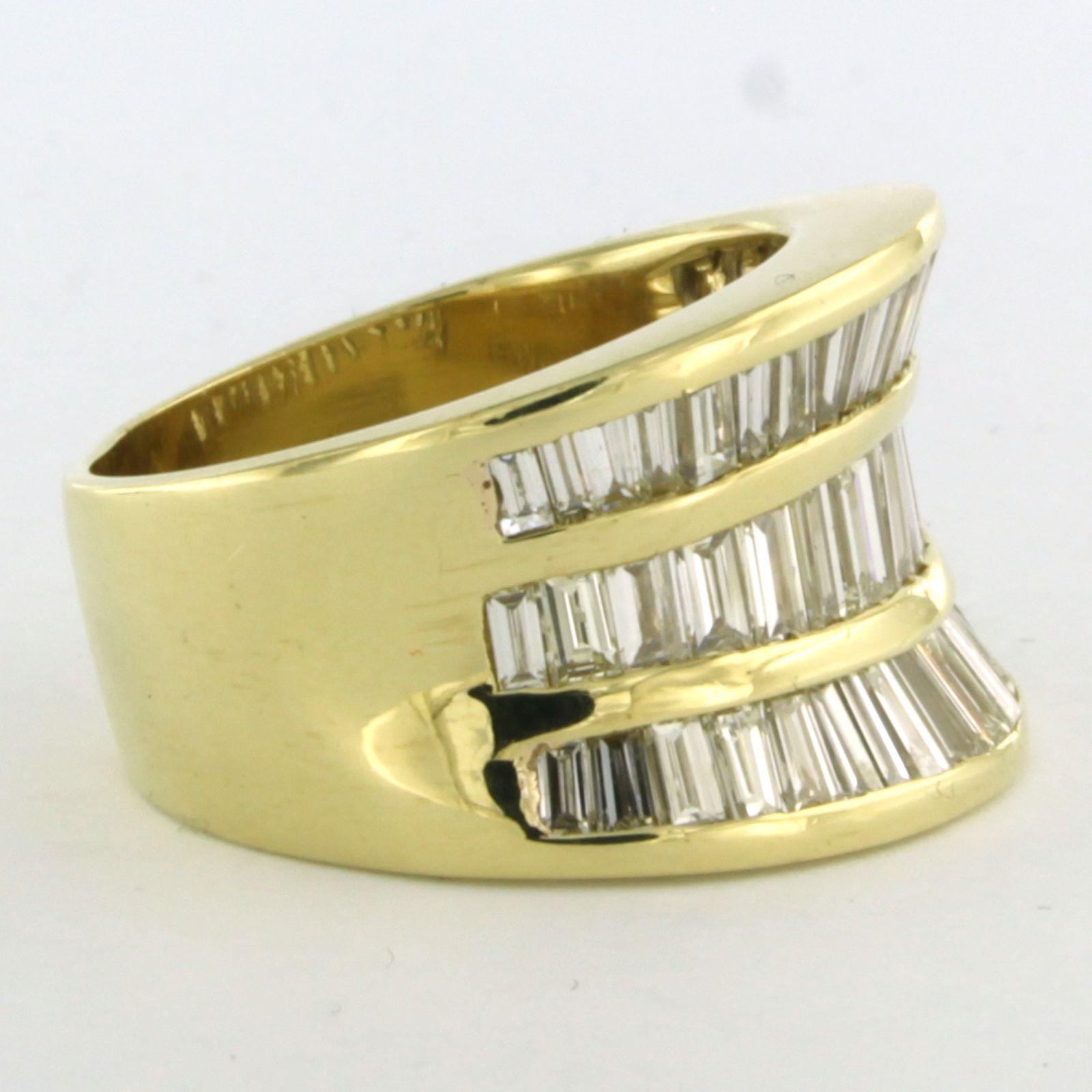 Ring with diamonds up to 4.00ct - 16.7 gram - 18k yellow gold For Sale 1