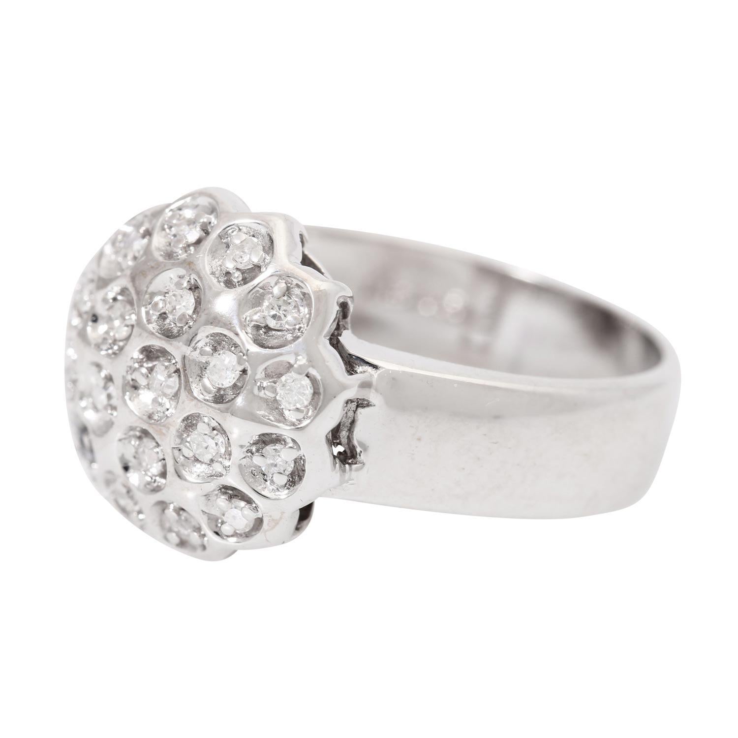 Modern Ring with Eight, Cant Diamonds For Sale