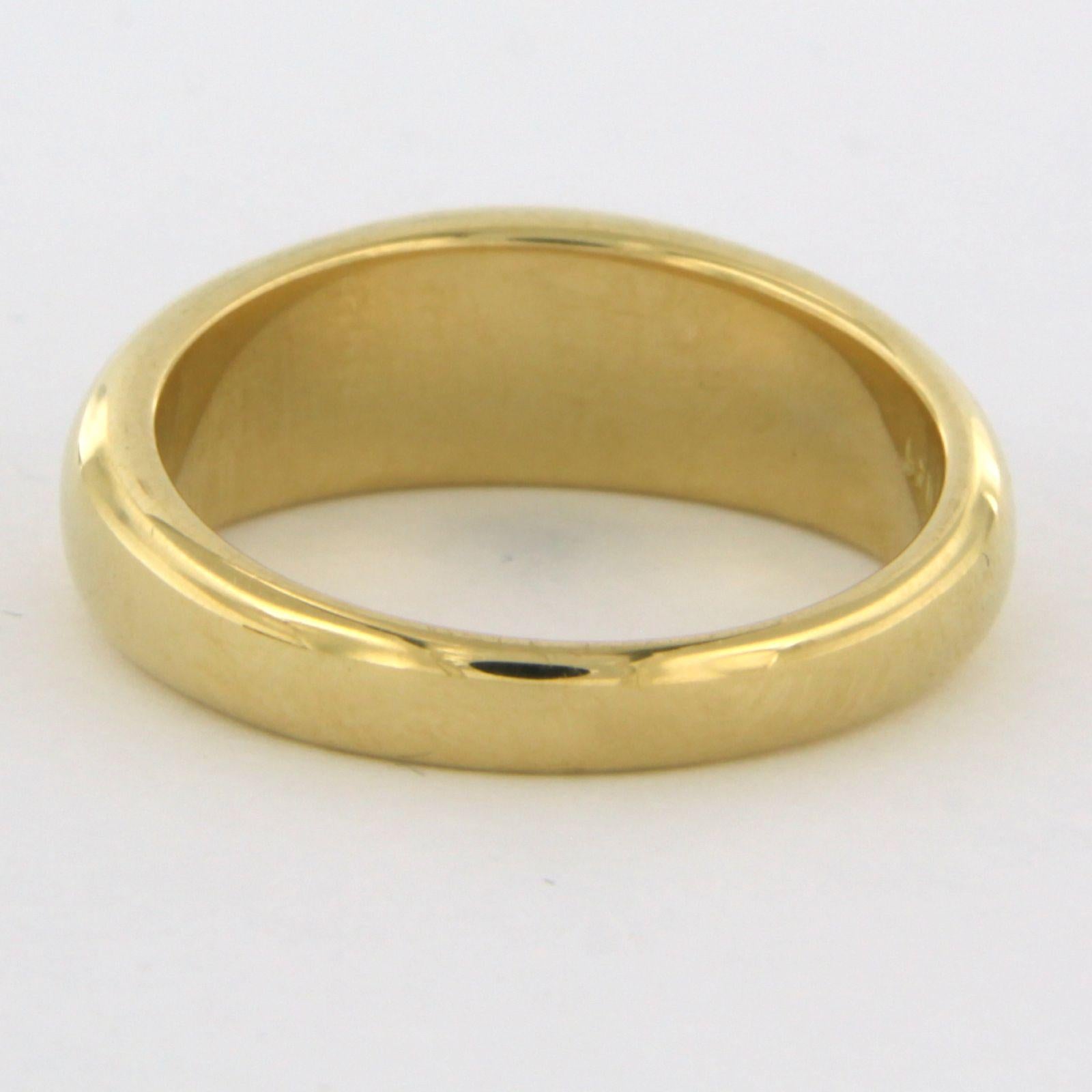  Bague avec émeraude et diamant taille brillant jusqu'à 0,16ct Or jaune 18k Pour femmes 