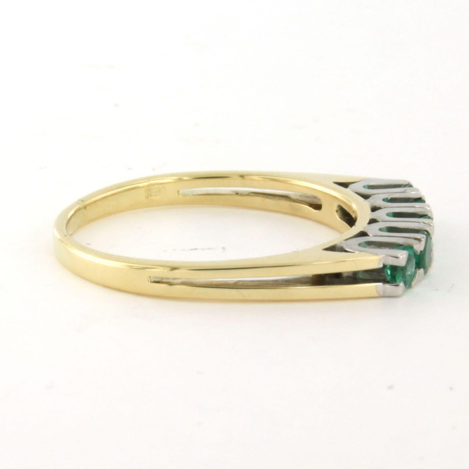 Bague en or bicolore 14k sertie d'une émeraude - taille US 8.75 - EU 18.75 (59)

Description détaillée :

La partie supérieure de l'anneau mesure 3,2 mm de large et 5,5 mm de haut.

Bague de taille US 8.75 - EU 18.75 (59). La bague peut être