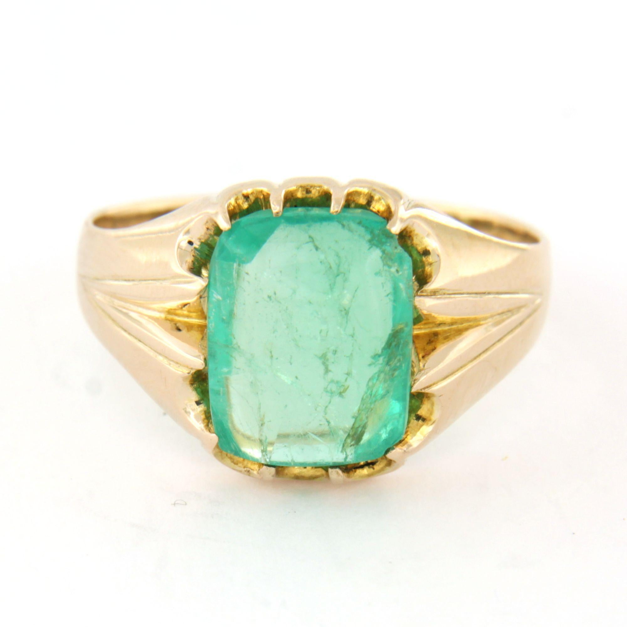 Ring mit Smaragd bis zu 2,20ct 10k Rotgold 3,8 Gramm im Angebot 1