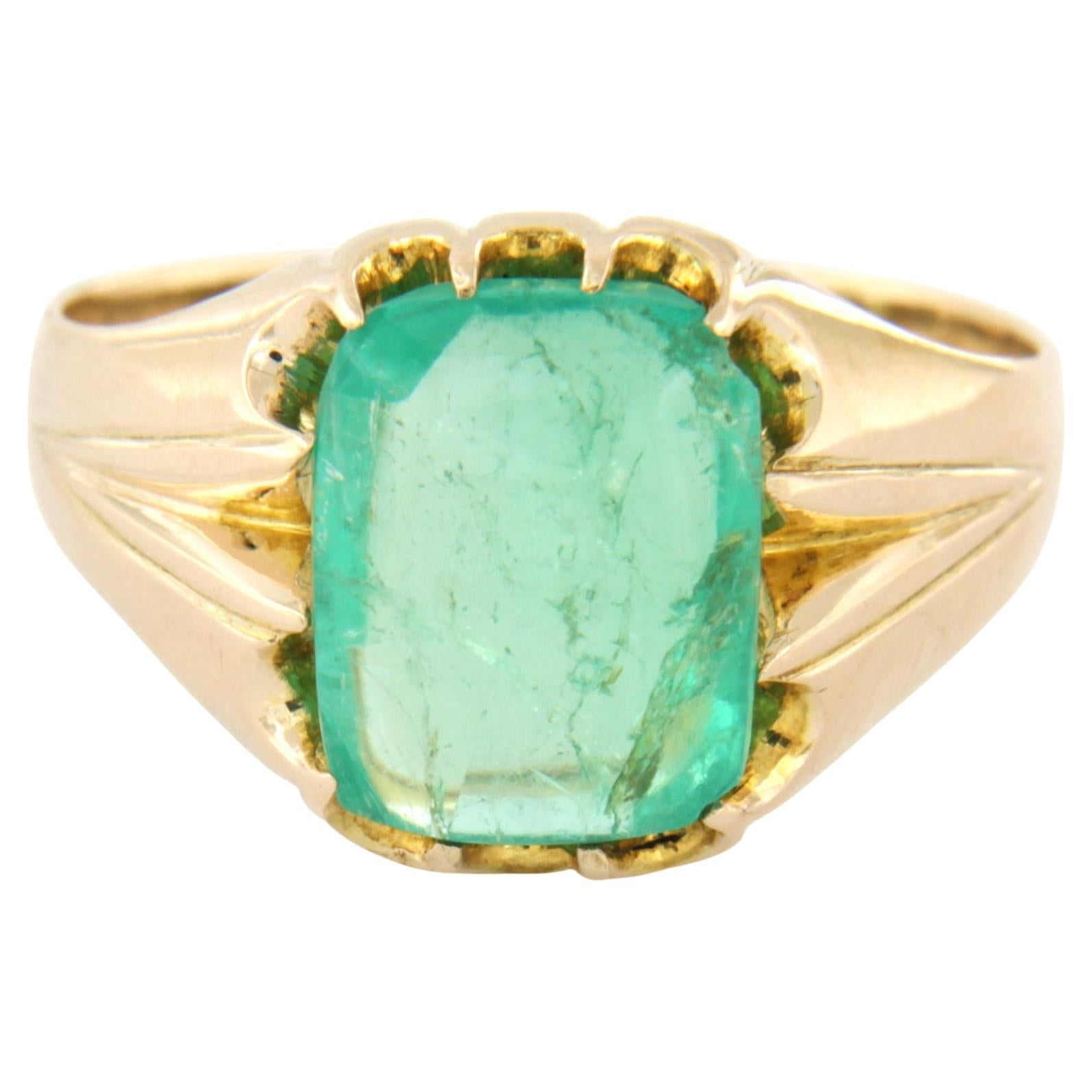 Ring mit Smaragd bis zu 2,20ct 10k Rotgold 3,8 Gramm im Angebot