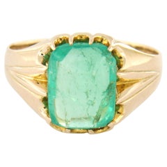 Anello con smeraldo fino a 2,20ct in oro rosa 10k 3,8 grammi