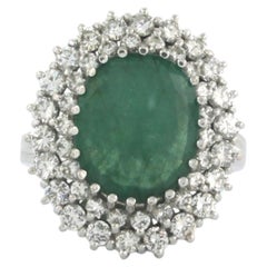 Ring with emerald up to 4.00ct and brilliant cut diamonds up to 1.70ct 14k gold