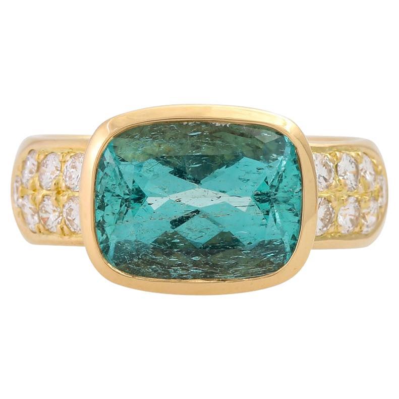 Christian Dior Green Beryl Diamond Gold Ring at 1stDibs | dior ...