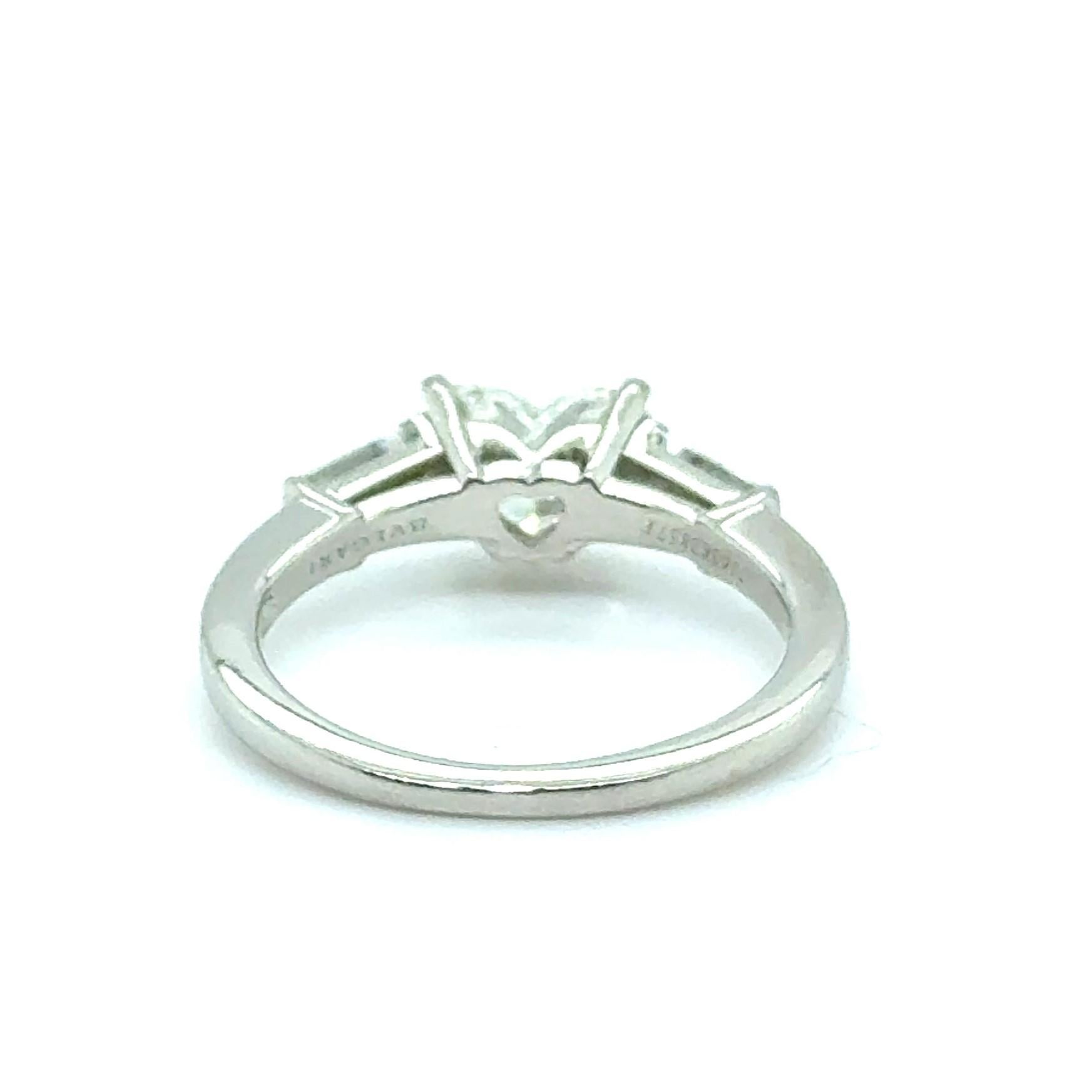 Ring with Heart Shaped Diamond in Platinum 950 by Bvlgari For Sale 7