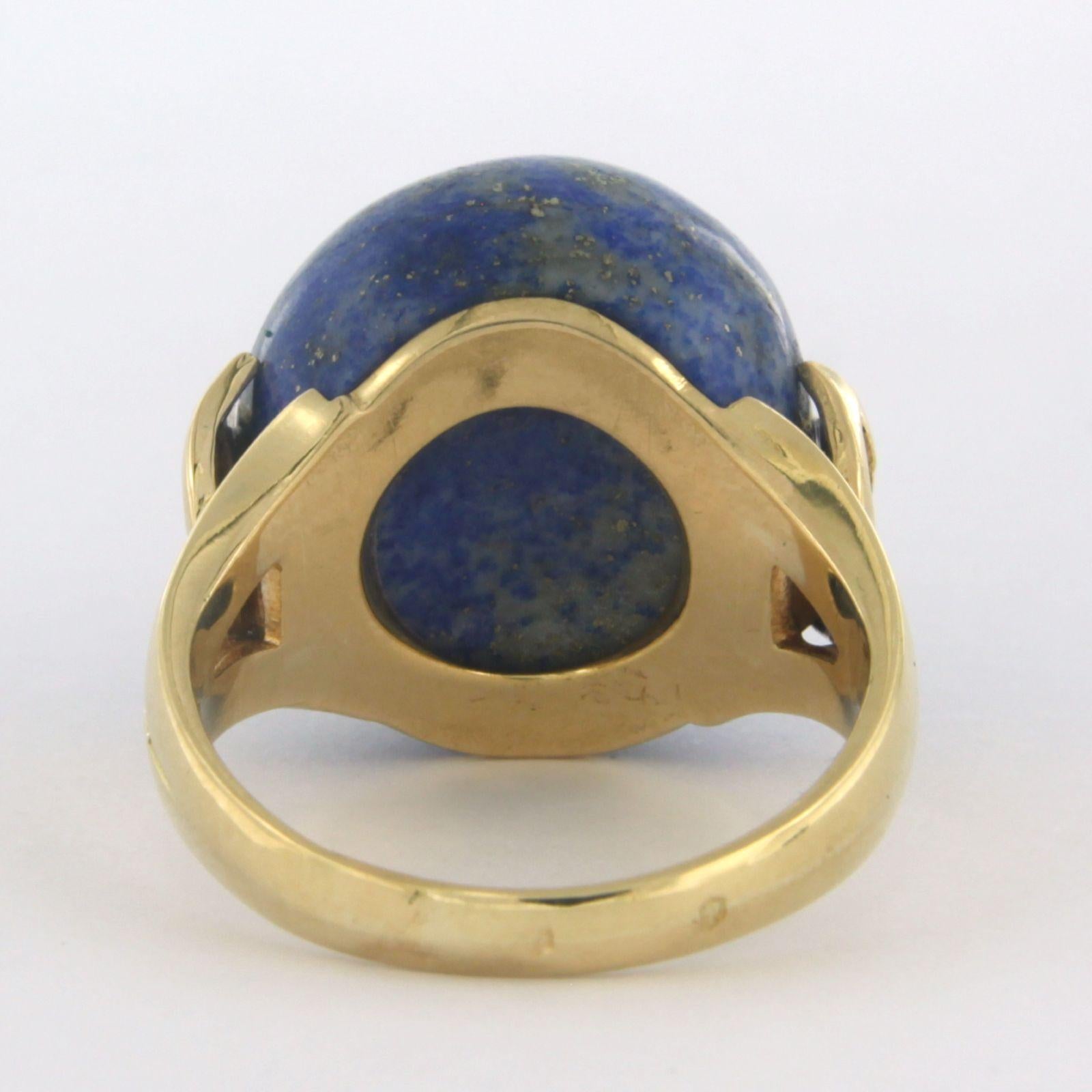 Ring with lapis lazuli 14.3 grams 18k yellow gold ringsize U.S. 8.5 Pour femmes en vente